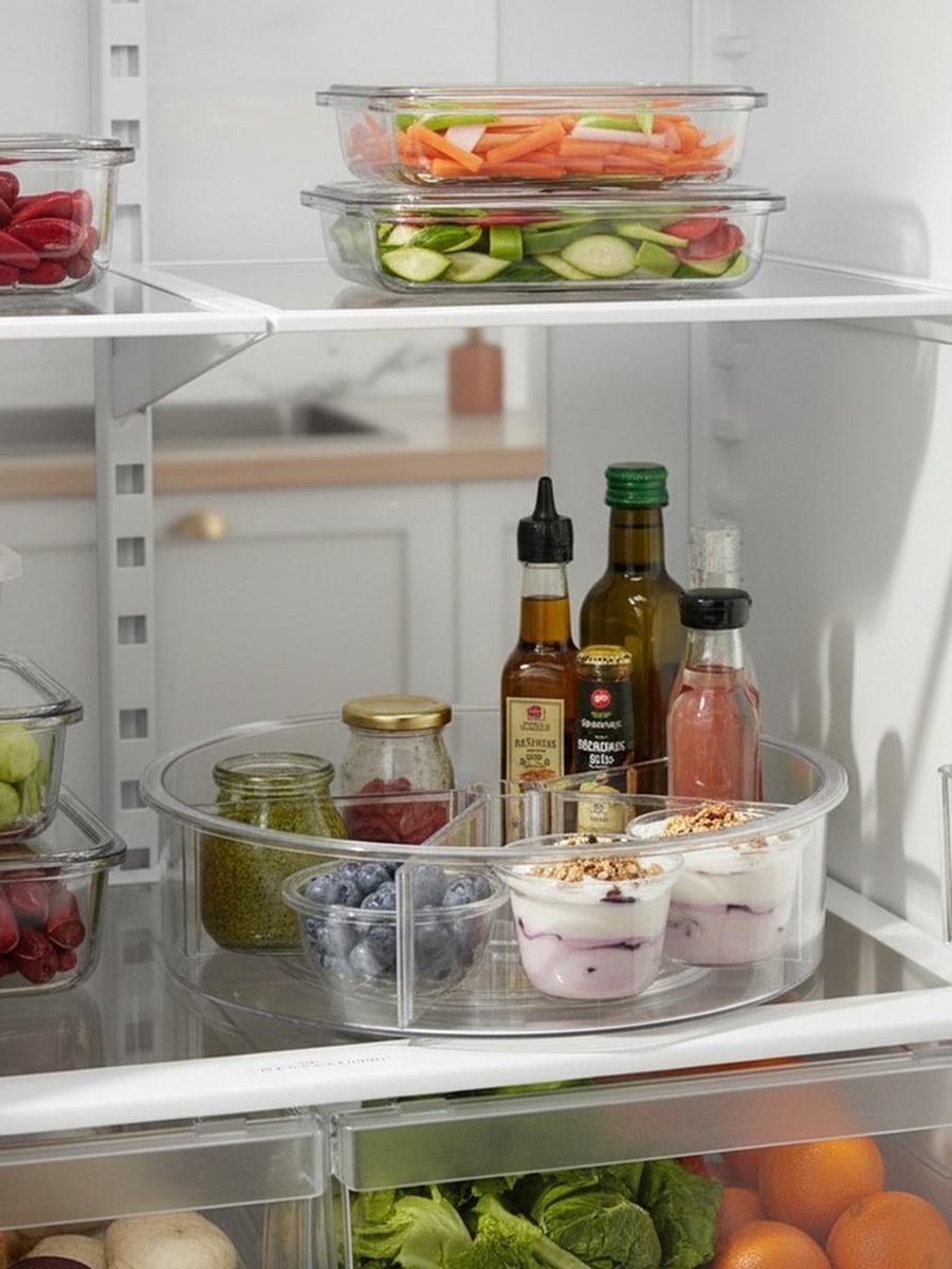 Omega Lazy Suzan Fridge Organiser - 30.5x30.5x9 cm