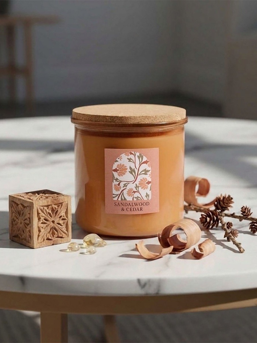 Nuvori Gardenia Sandalwood and Cedar Jar Candle - 340 gm