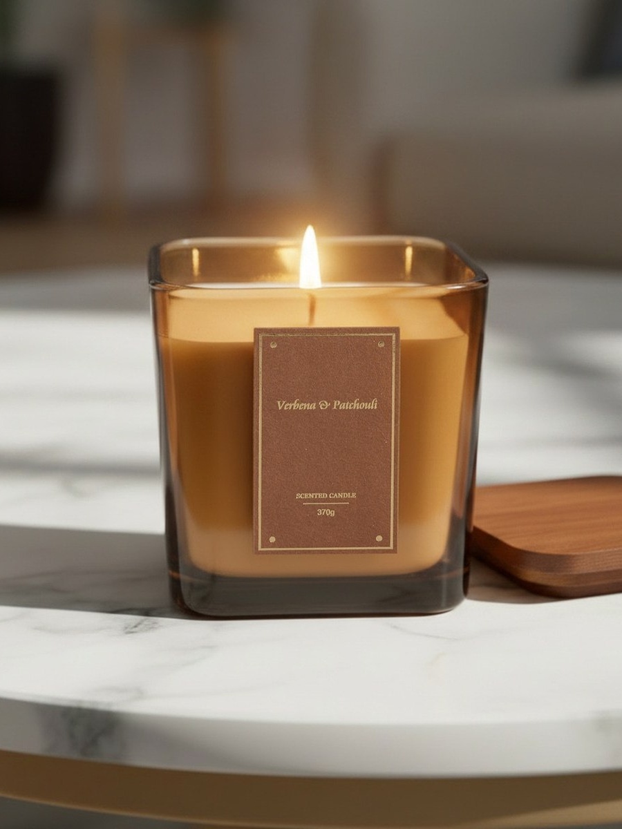 Nuvori Scentelier Verbena and Patchouli Jar Candle - 370 gm