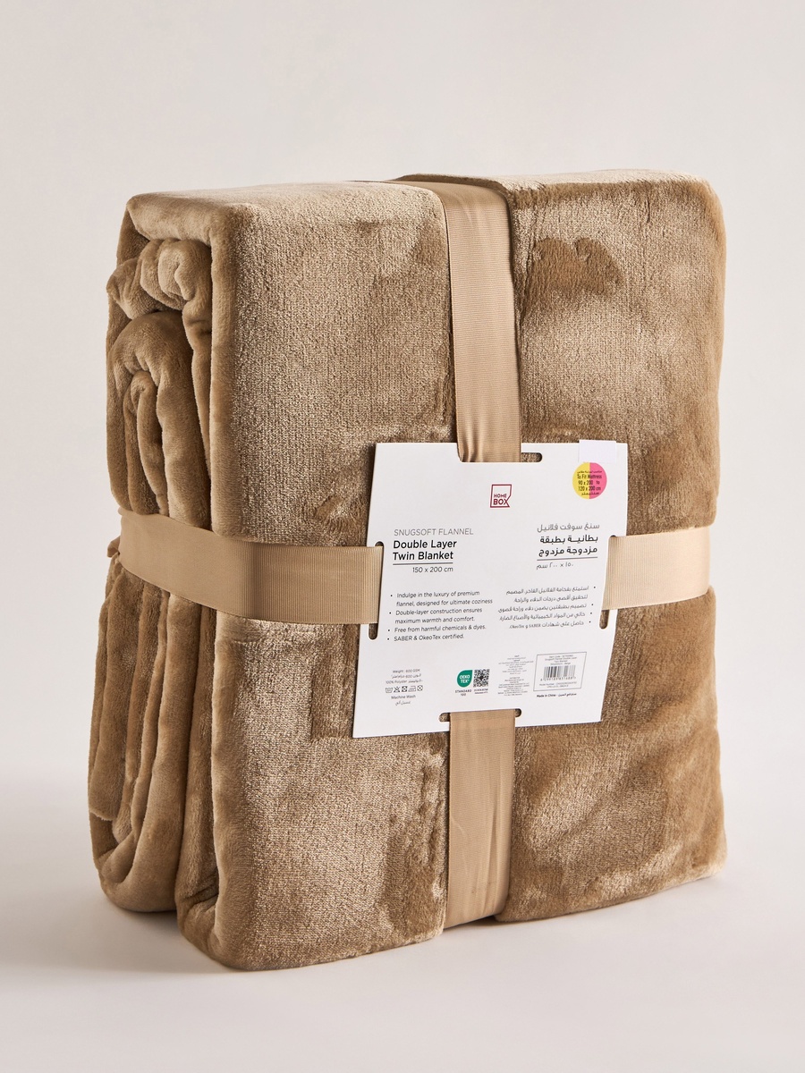 Snugsoft Flannel Double Layer King Blanket - 220x240 cm
