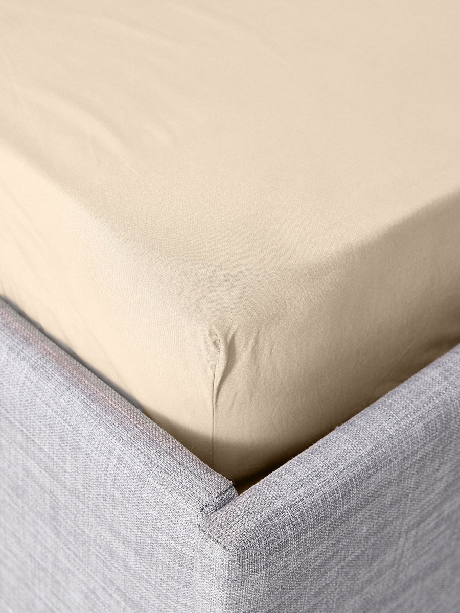 Ballina Solid Cotton King Fitted Sheet - 180x200+33 cm
