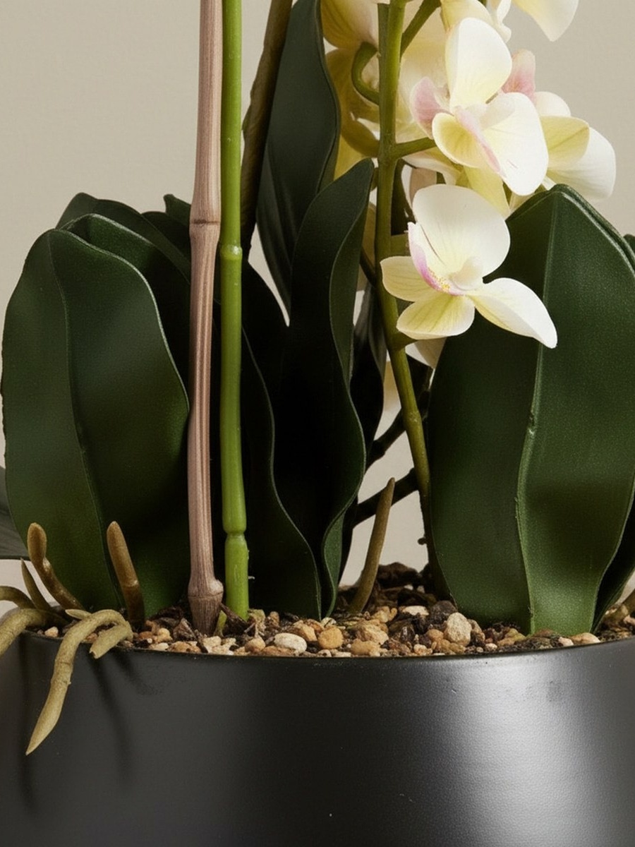 Areos Artificial Orchid Plant in Ceramic Pot - 50 cm
