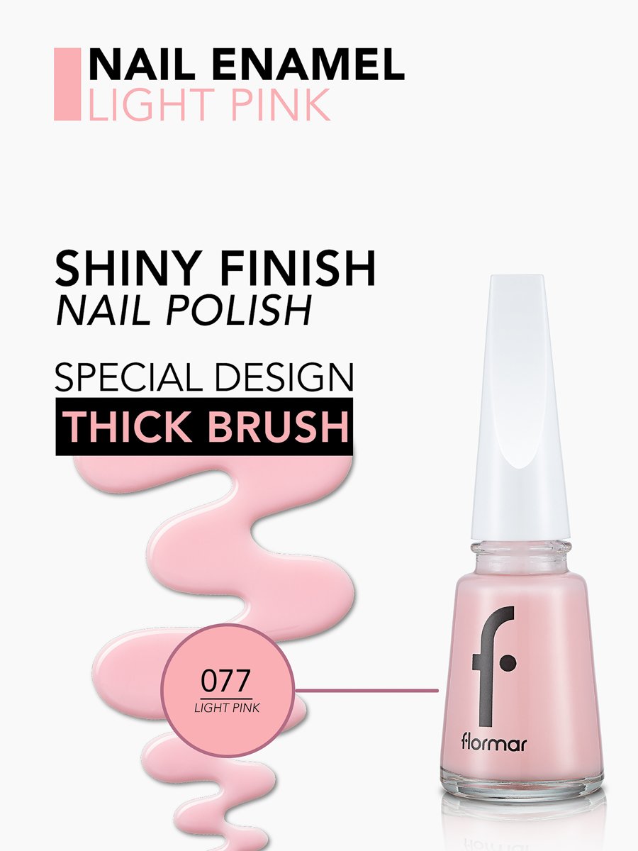 Nail Enamel, 077 Light Pink