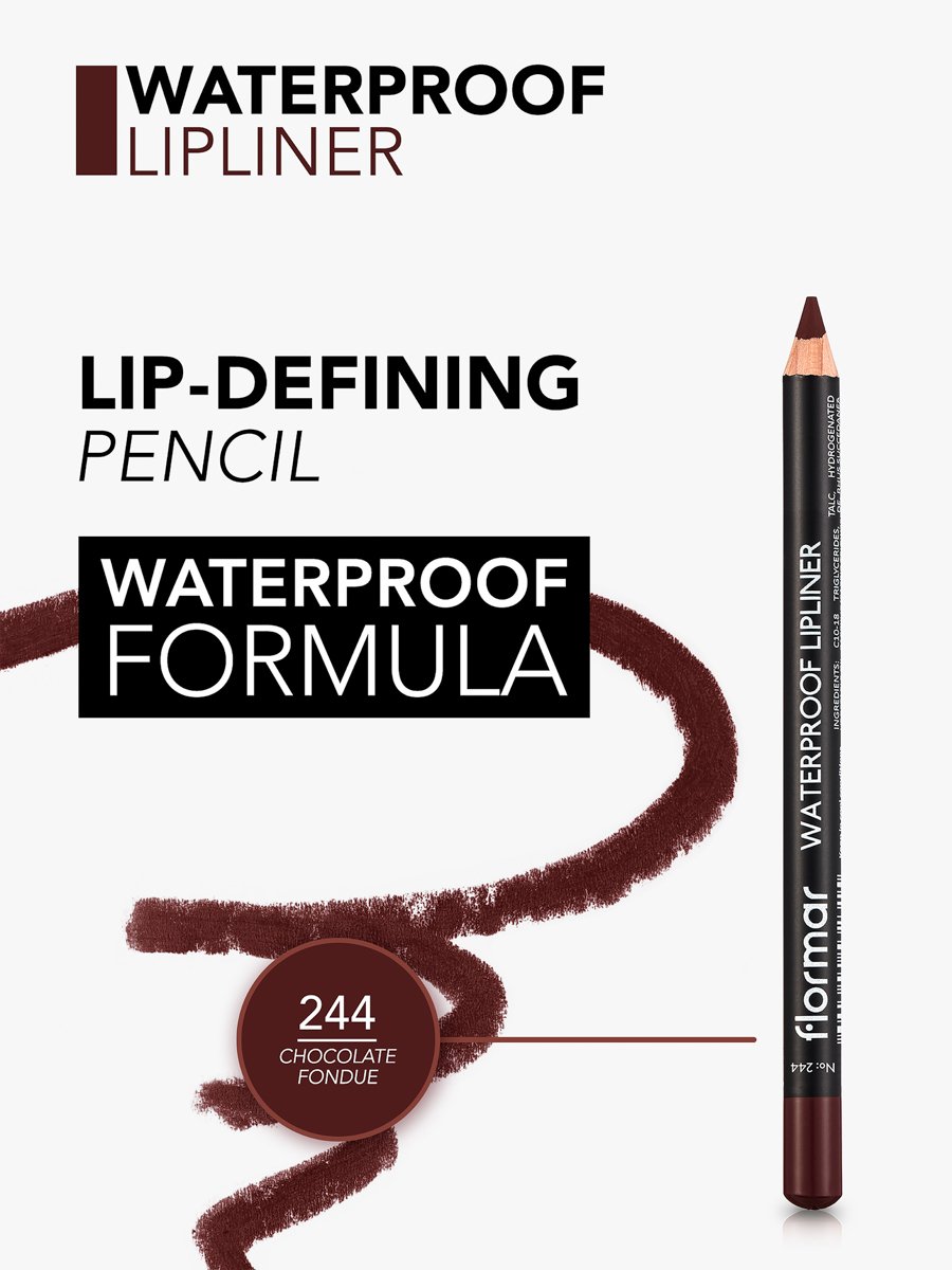 Waterproof Lipliner, 244 Chocolate Fondue