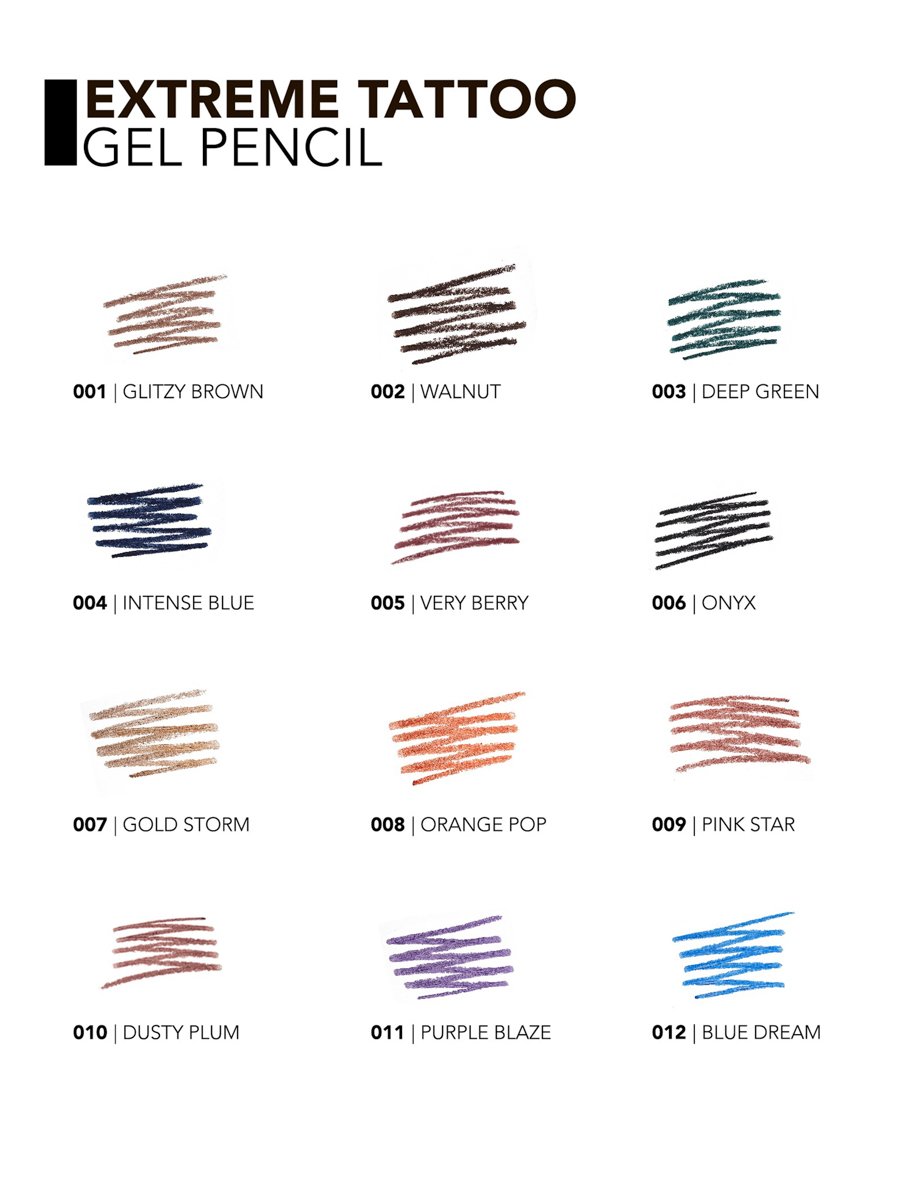Extreme Tattoo Gel Pencil, 006 Onyx