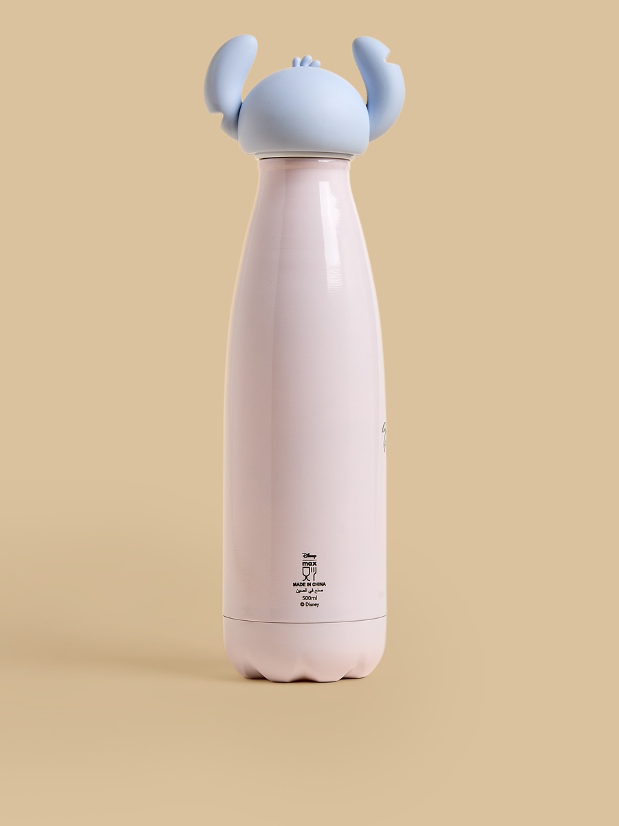 Stitch and Angel Print Vacuum Water Bottle