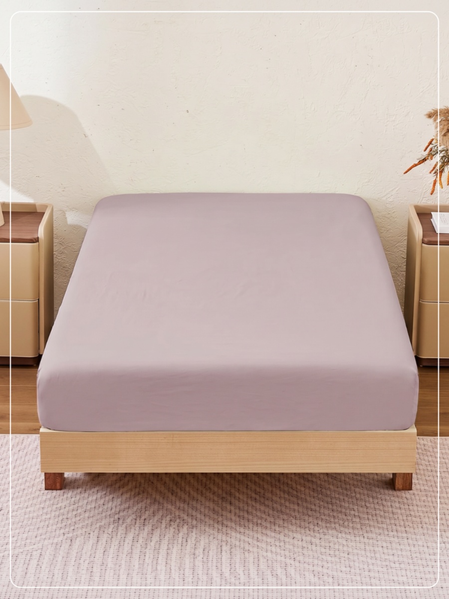 1-Piece Twin Fitted Sheet, 120x200cm - Pink
