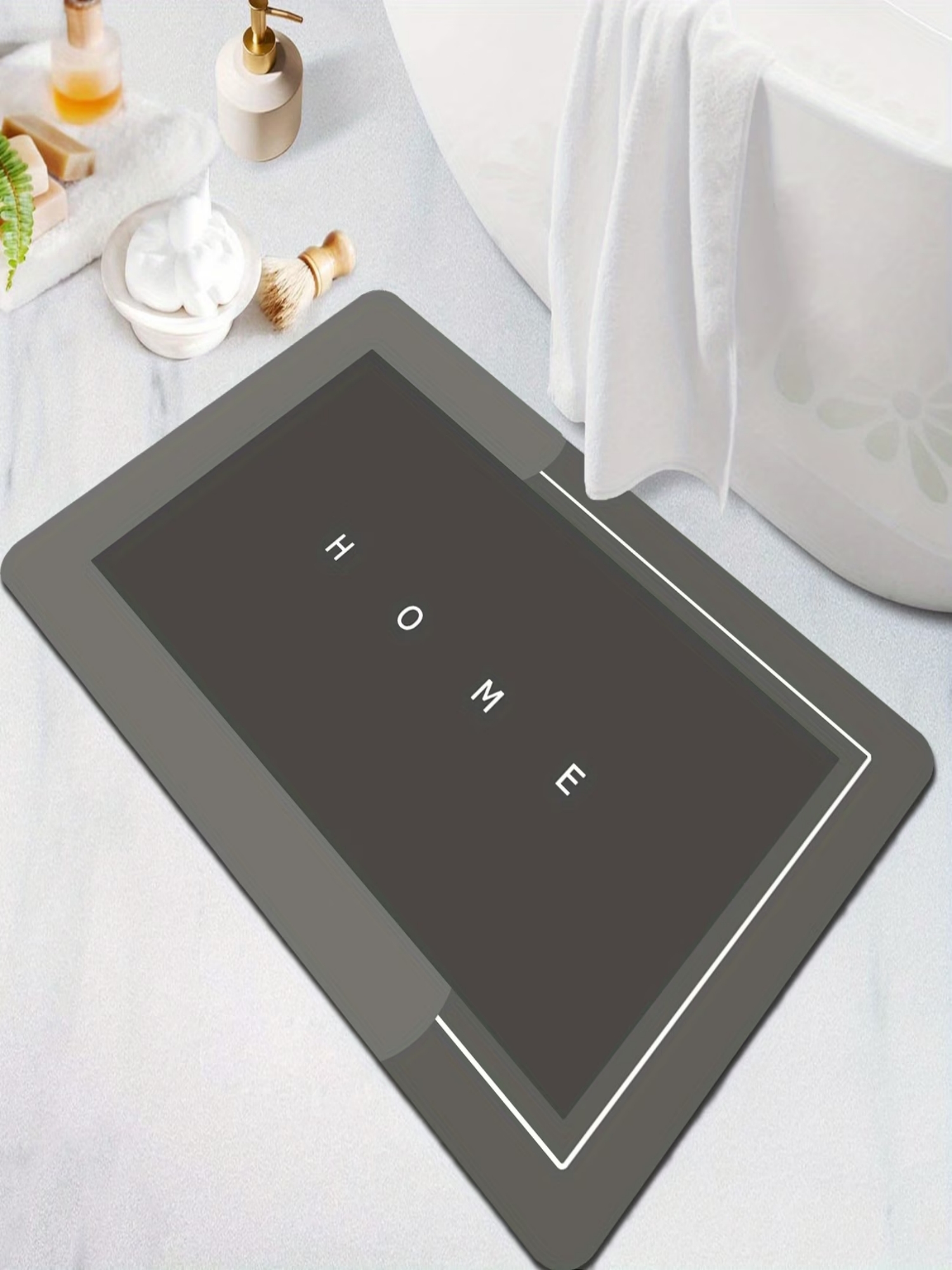 Charcoal Non-Slip Bathroom Mat