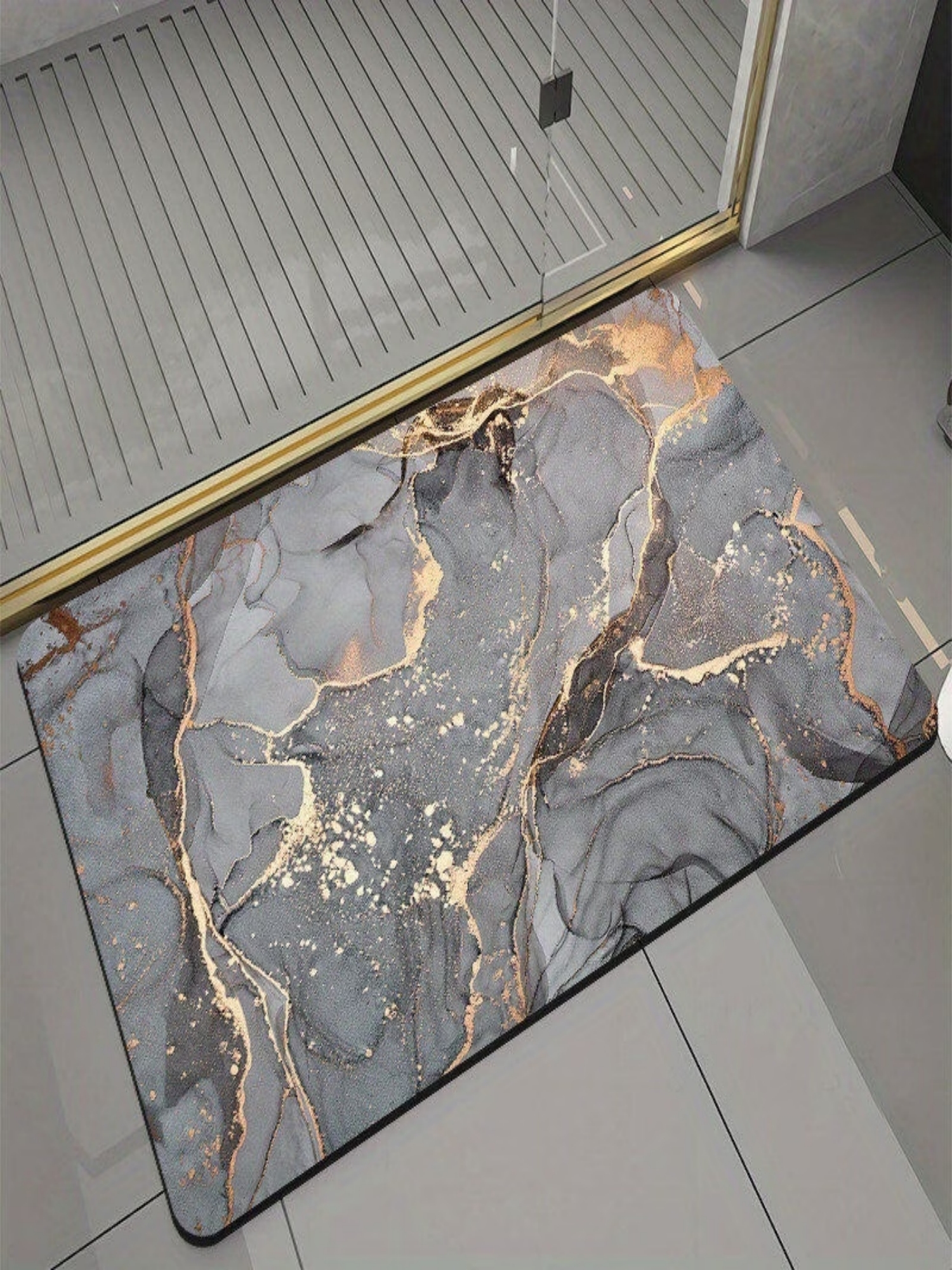 Marble Pattern Non-Slip Bathroom Mat