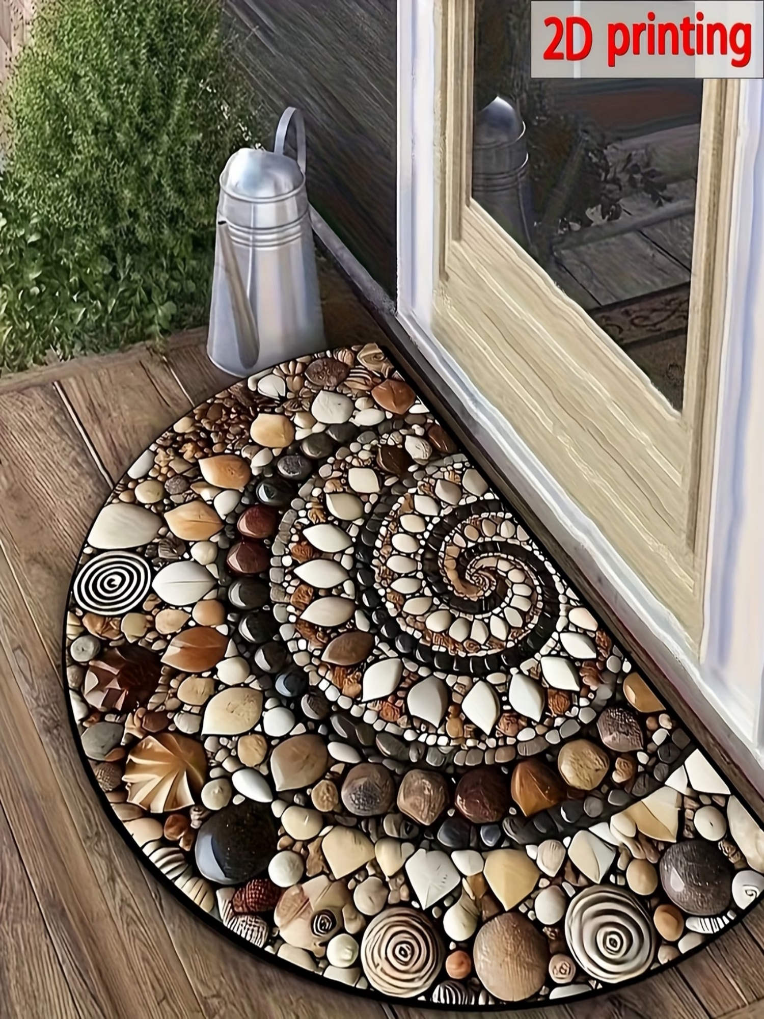 Pebble Spiral Design Anti-Slip Door Mat