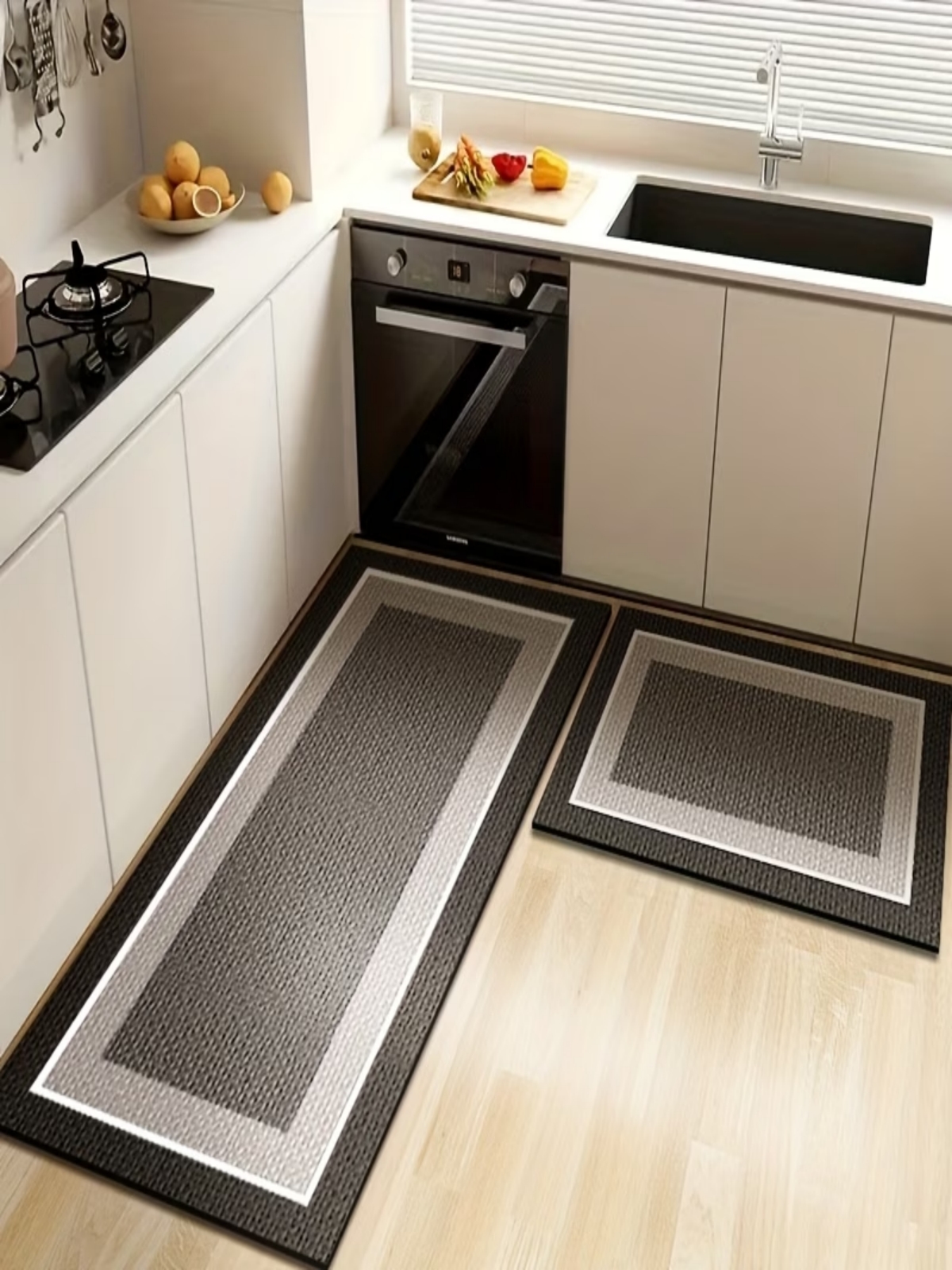 2-Piece Non-Slip Backing Kitchen Mat