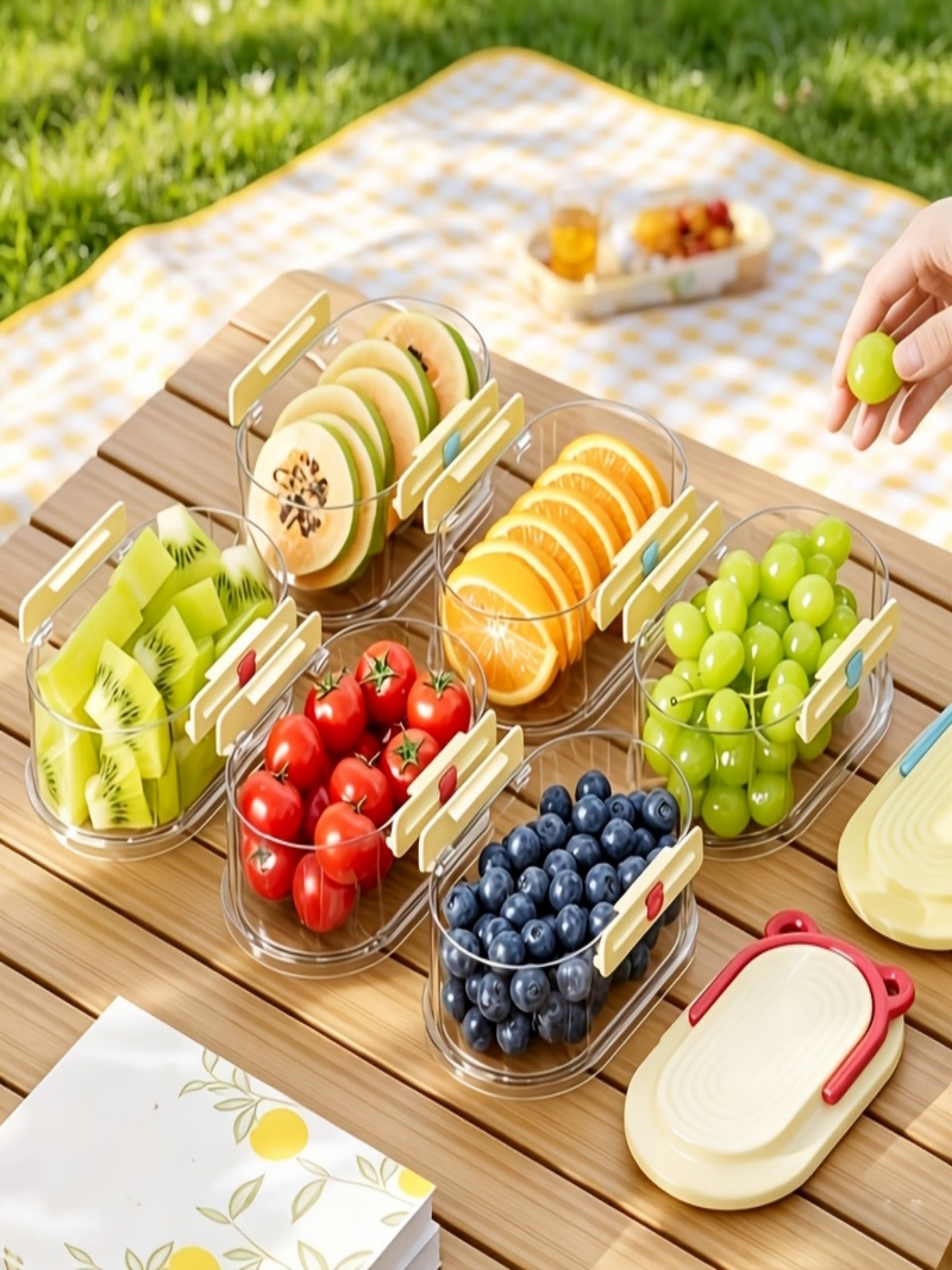 Stackable 4-Tier Food Storage Containers with Lids