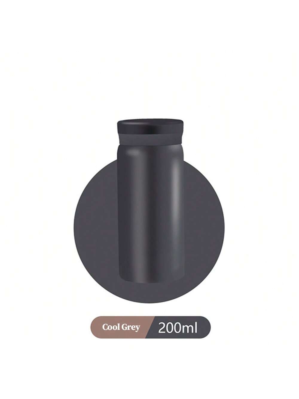 Stainless Steel Travel Bottle - Grey 200ml