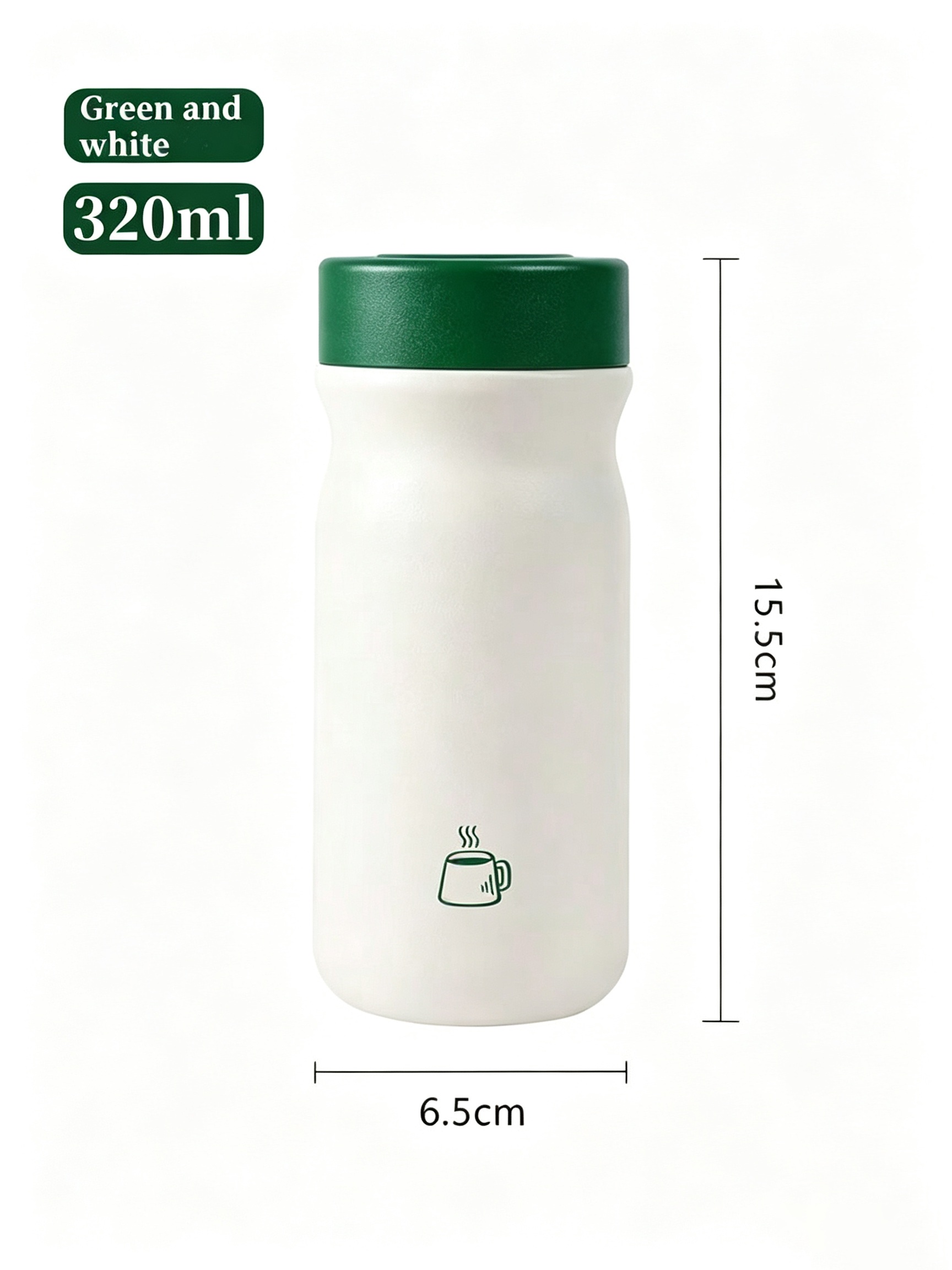 White Insulated Bottle - 320Ml Silicone Drinkware