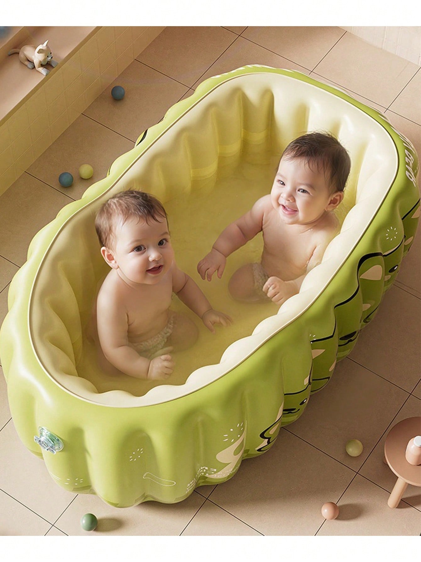 Green Printed Inflatable Bathtub