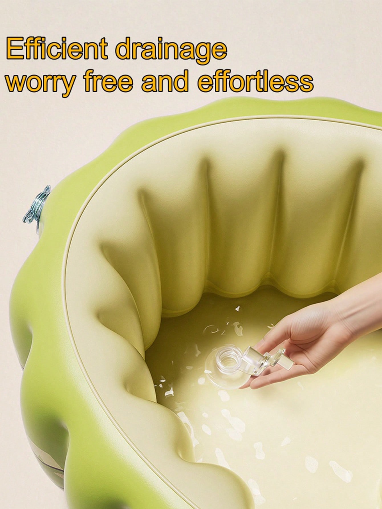 Green Printed Inflatable Bathtub