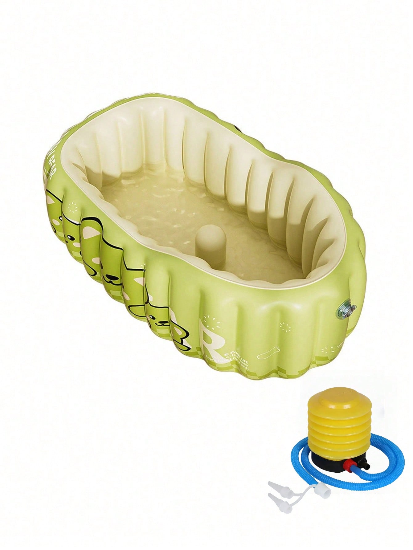 Green Printed Inflatable Bathtub