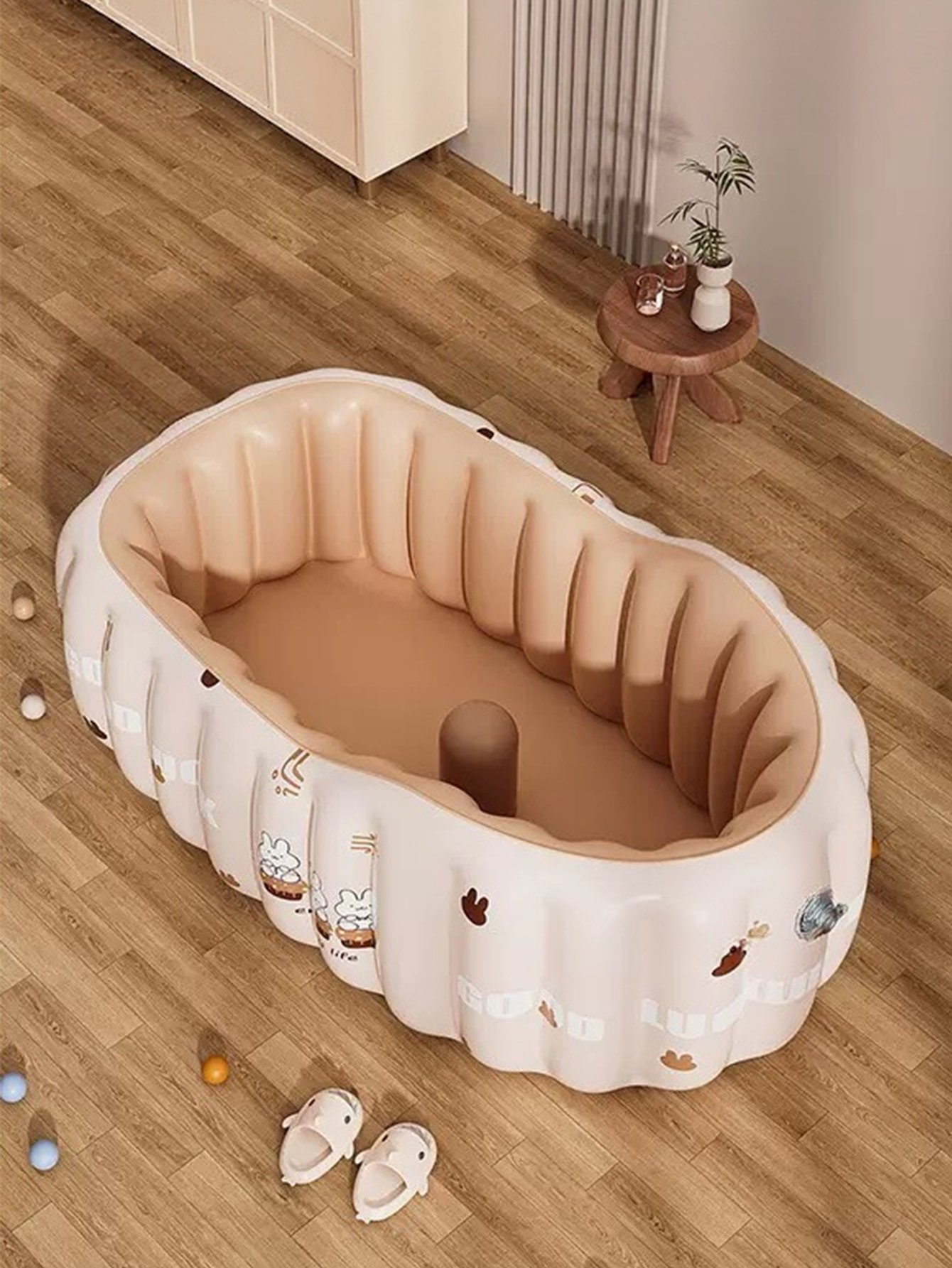 Light Pink Printed Baby Bathtub