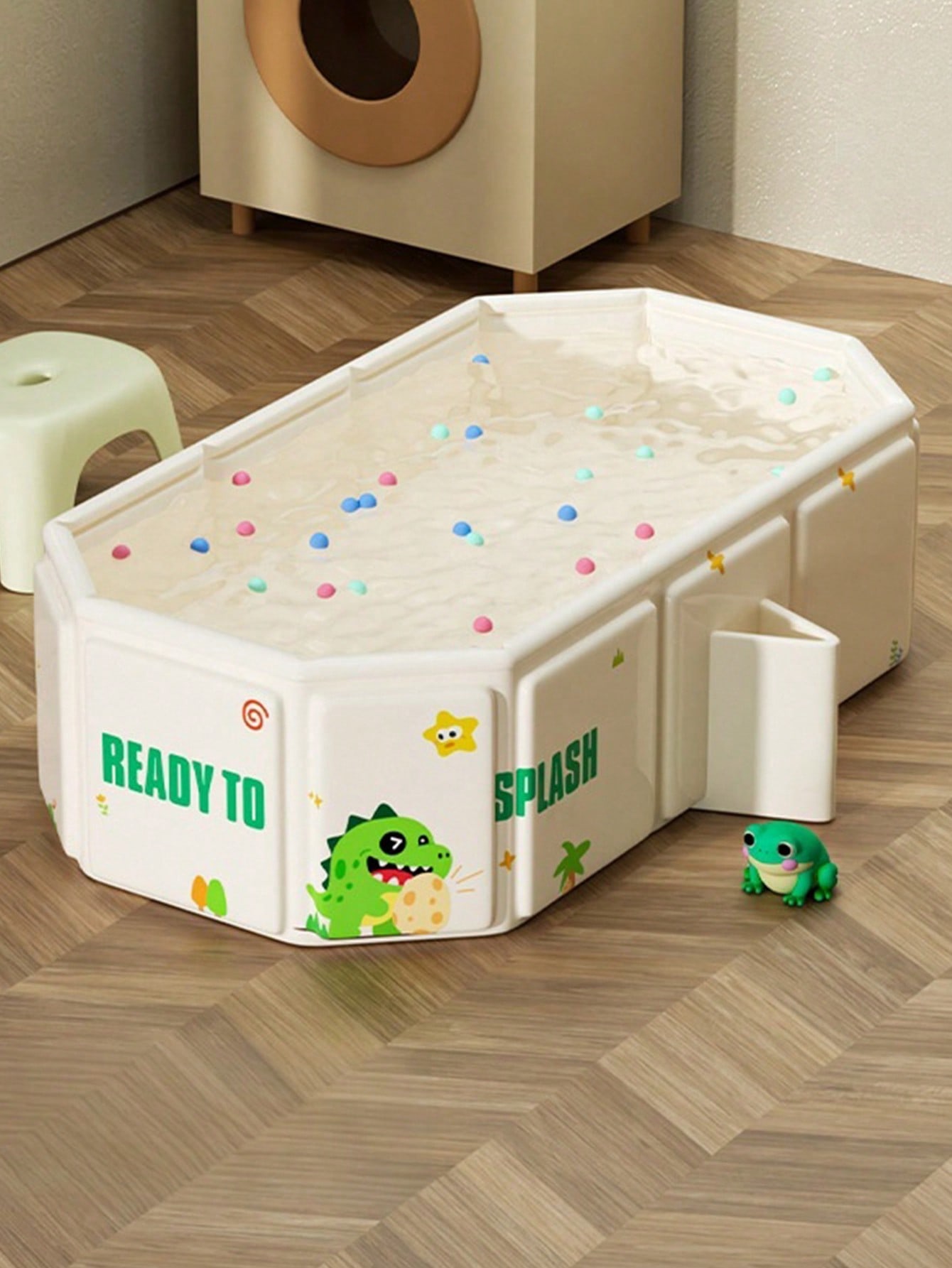 White Printed Folding Bathtub