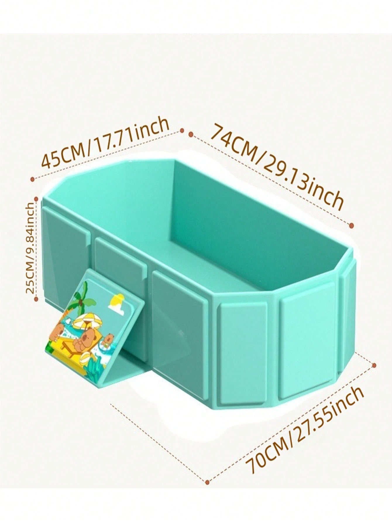Pink Graphic Folding Bathtub