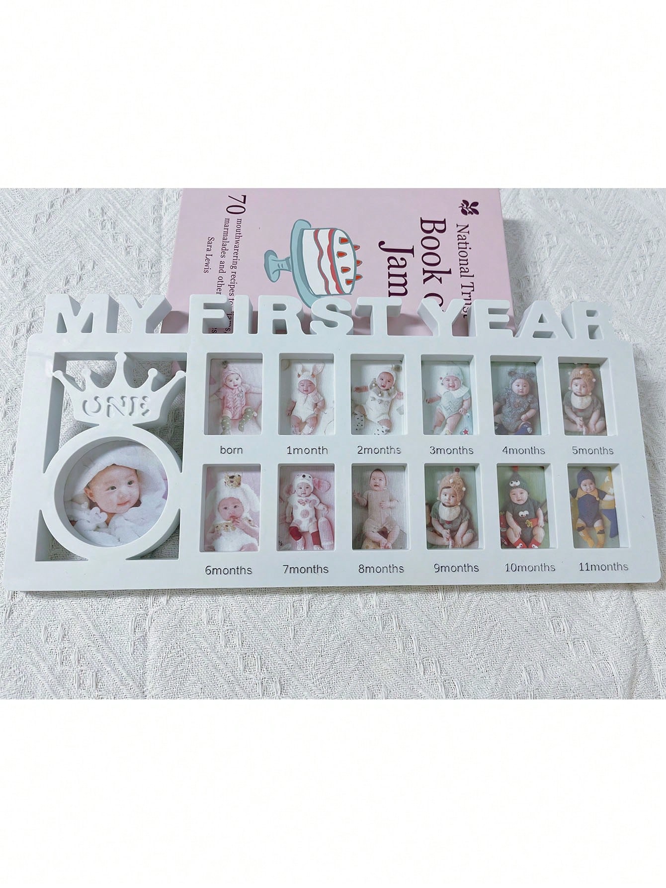White Plastic My First Year Multi Photo Frame