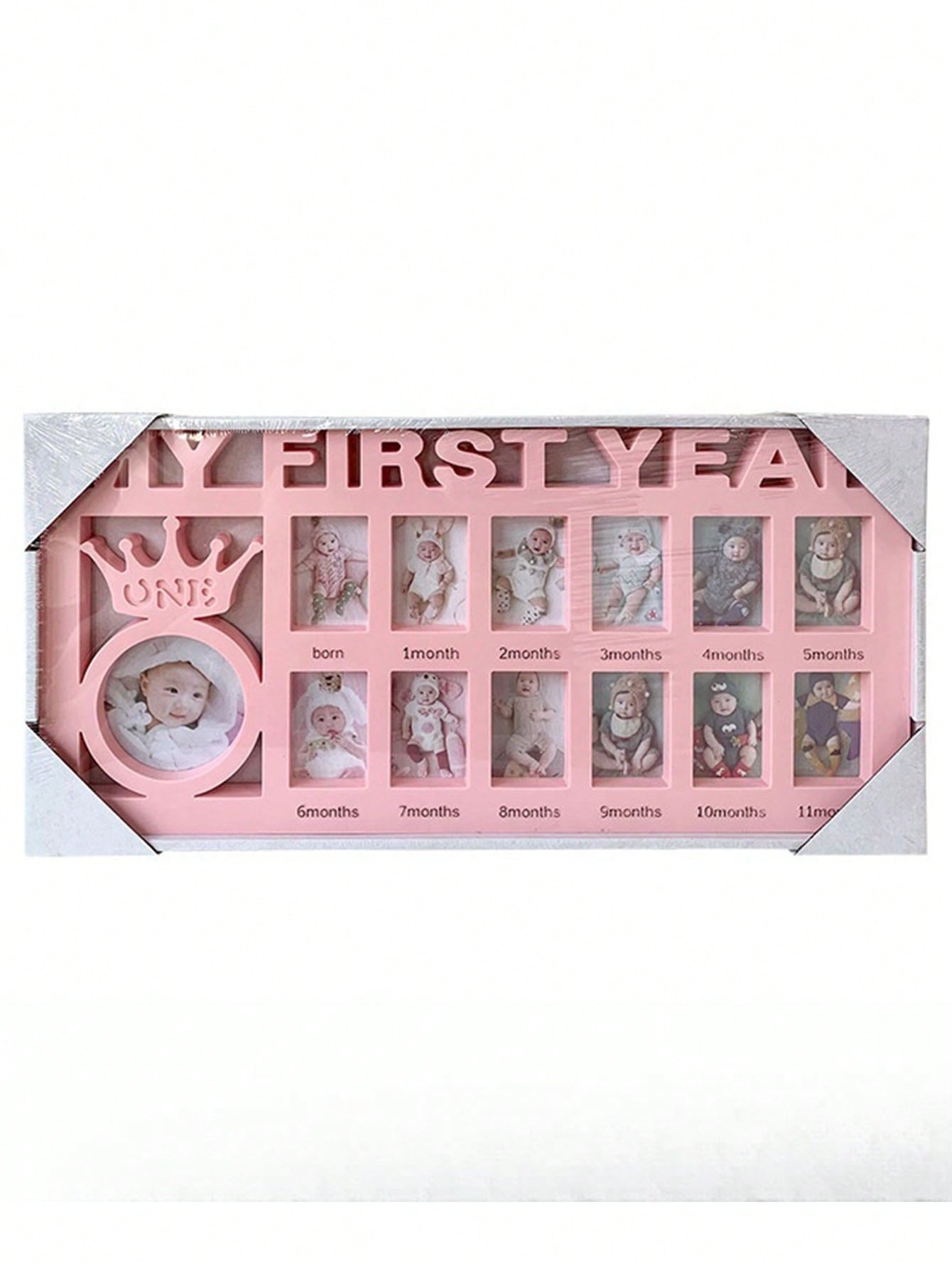 Pink My First Year Baby Multi-Photo Frame