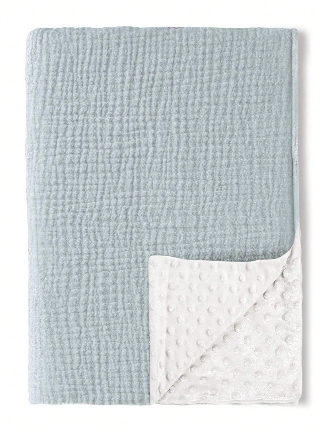 Blue Cotton Woven Baby Blanket