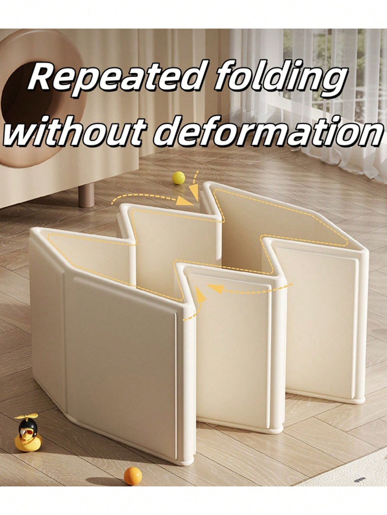 Beige PVC Folding Baby Bathtub