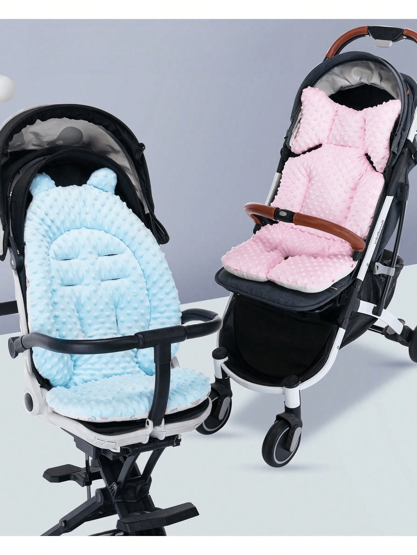 1-Piece Pink Minky Stroller Cushion