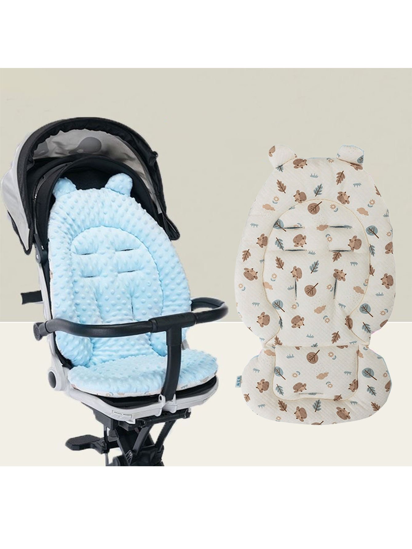 Soft Blue Reversible Plush Cushion