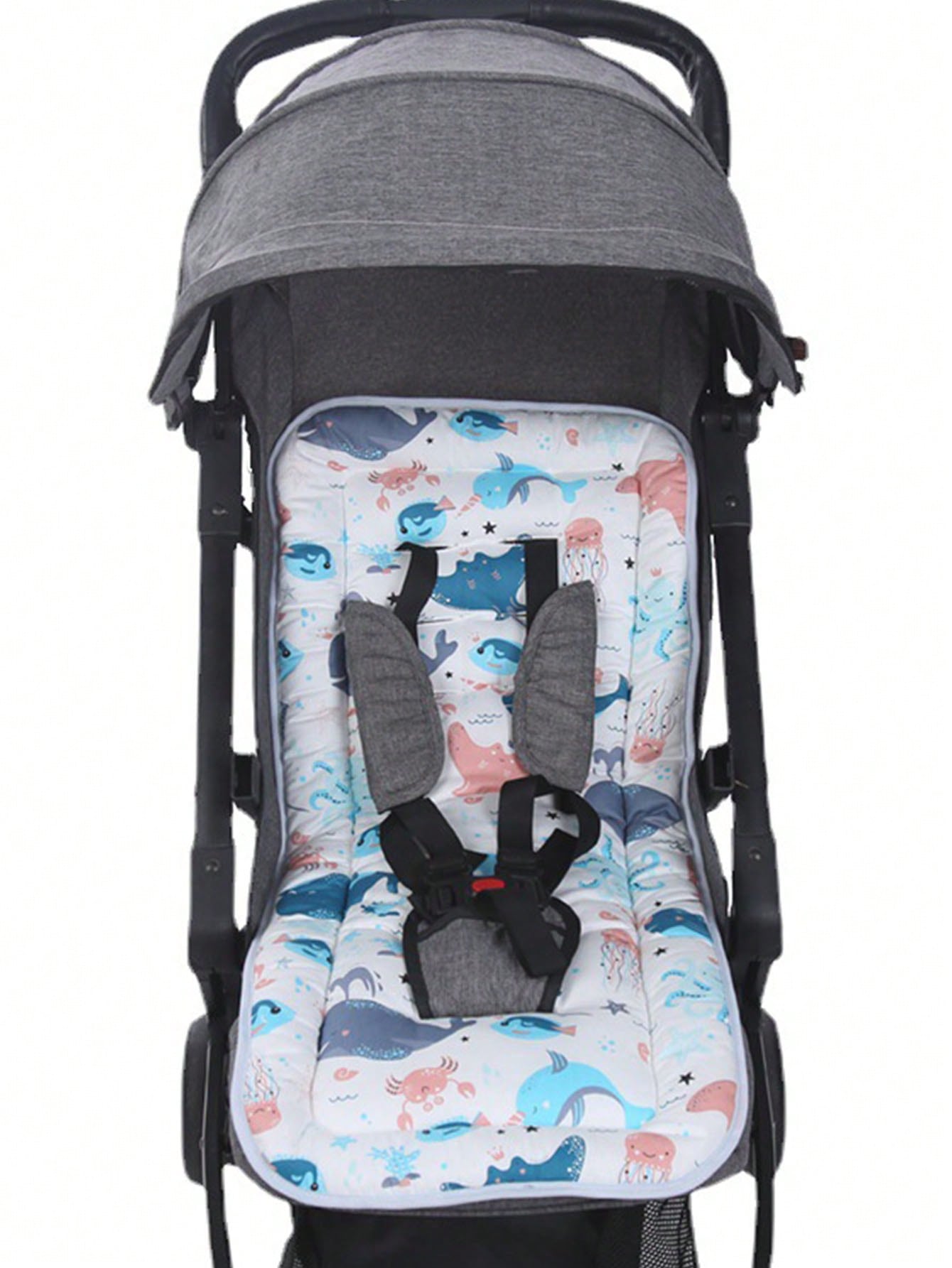 Multi-Patterned Stroller Cushion