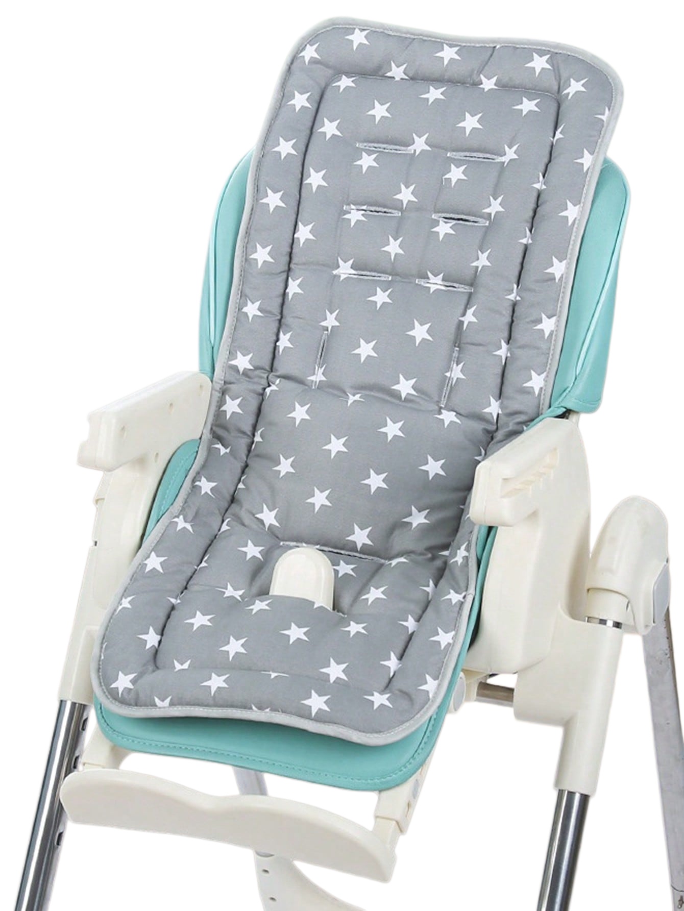 Grey Star Pattern High Chair Cushion