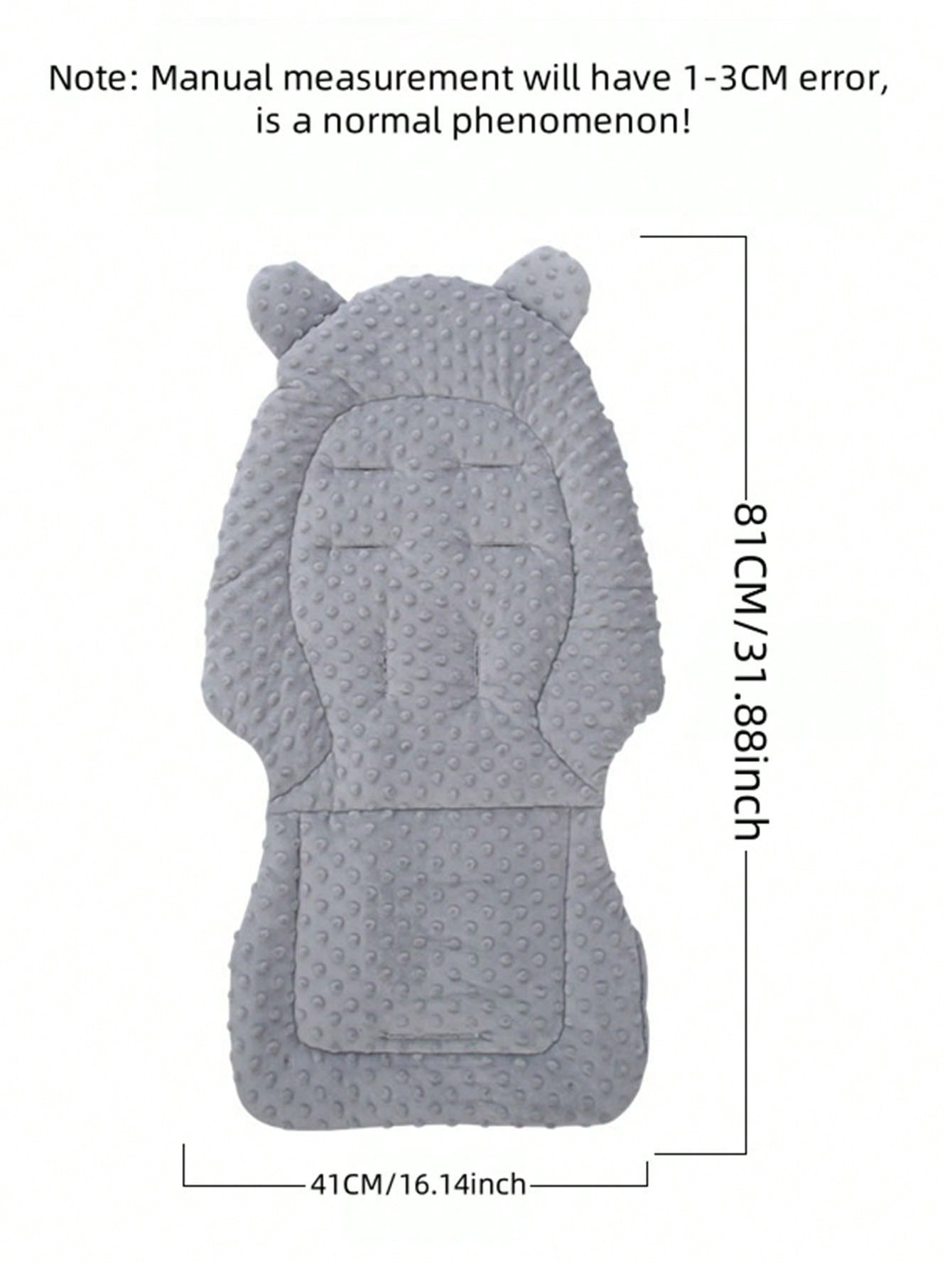 Grey Reversible Baby Stroller and Dining Chair Cushion
