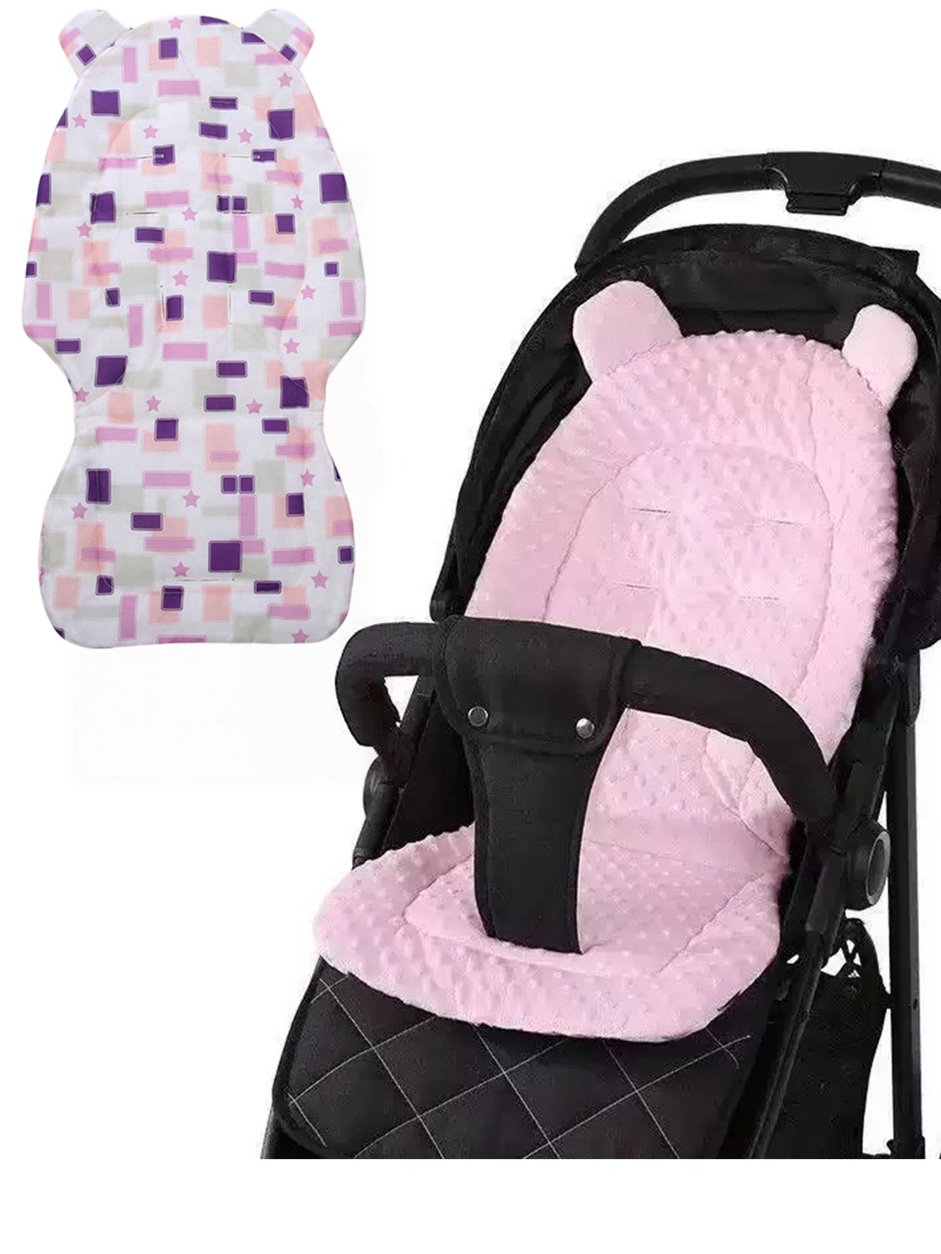 Soft Pink Reversible Chair Cushion