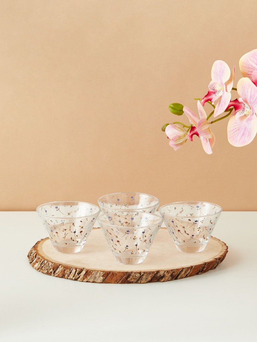 Flora 4-Piece Glass Bowl Set