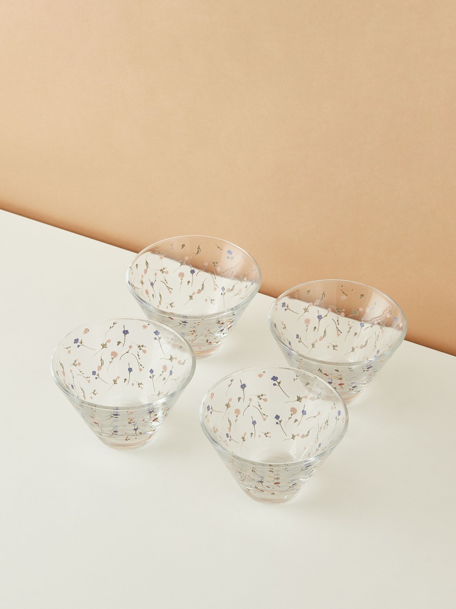 Flora 4-Piece Glass Bowl Set