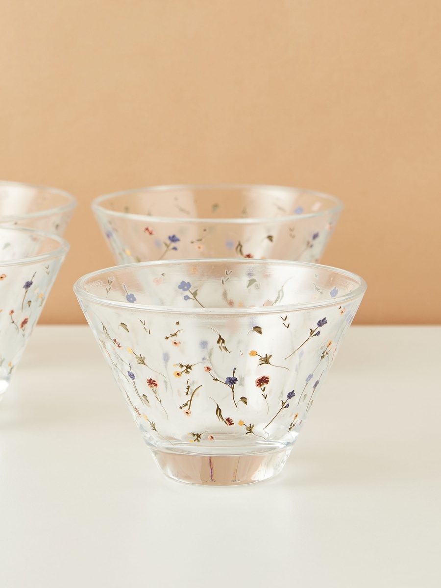 Flora 4-Piece Glass Bowl Set