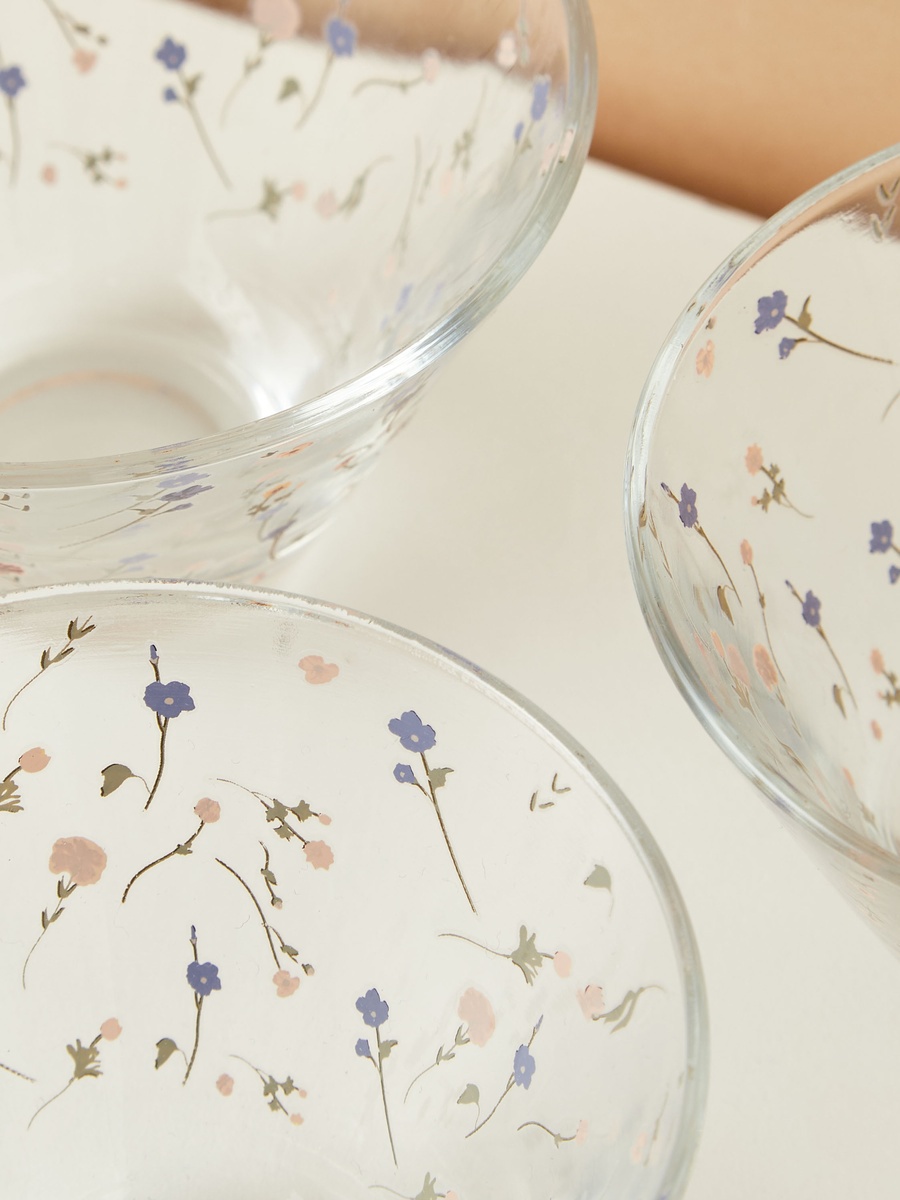 Flora 4-Piece Glass Bowl Set