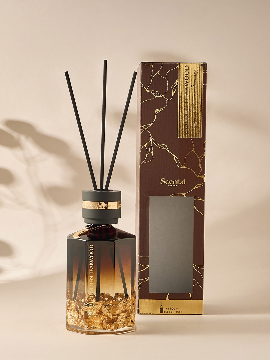 Aurum Reed Diffuser 900ml Golden Teakwood - Brown
