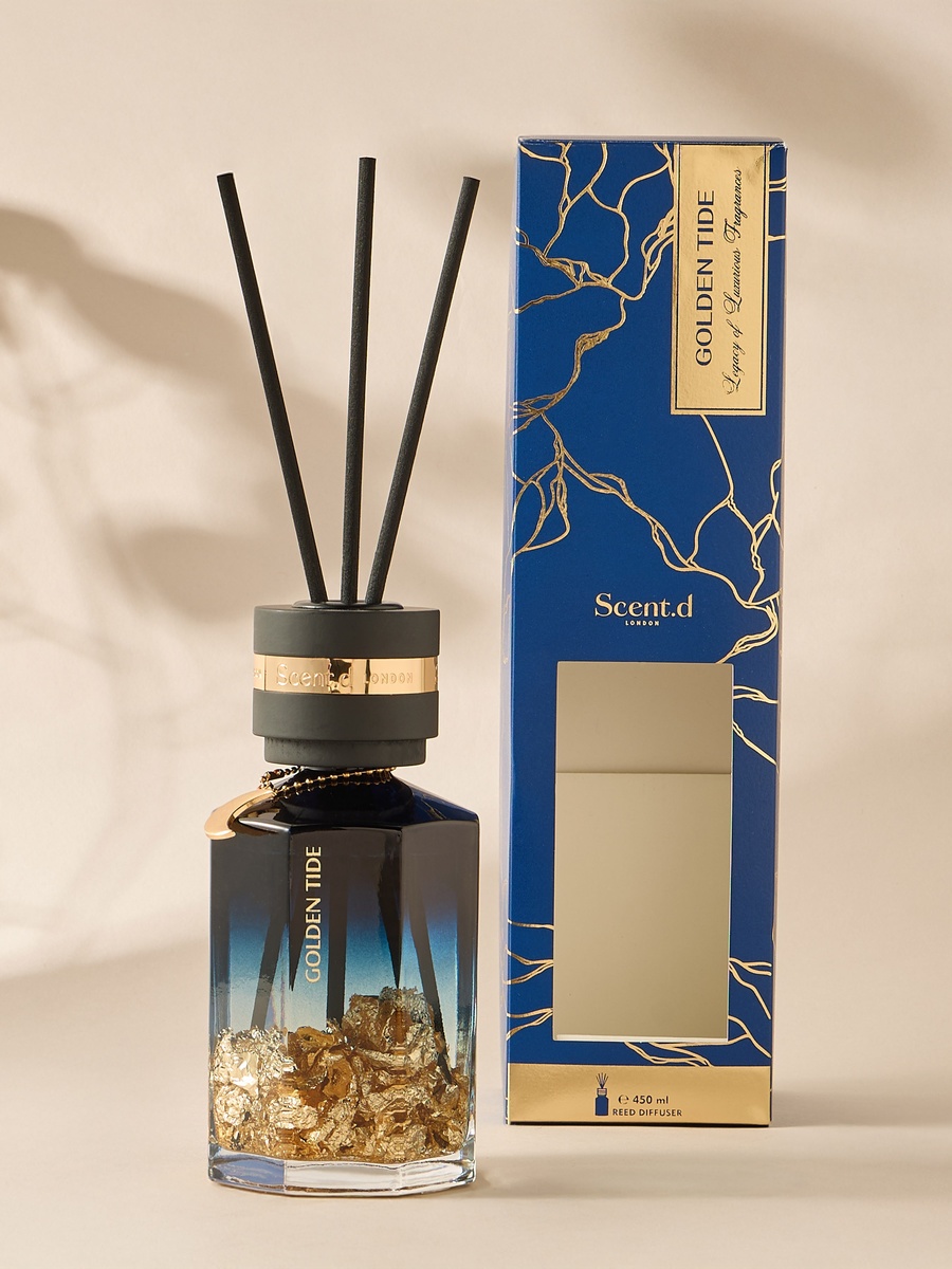 Aurum Reed Diffuser 450ml Golden Tide - Blue
