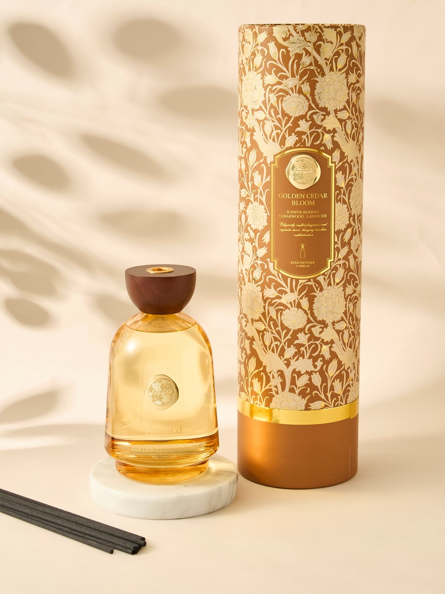 Golden Cedar Bloom Reed Diffuser - 1000 ml