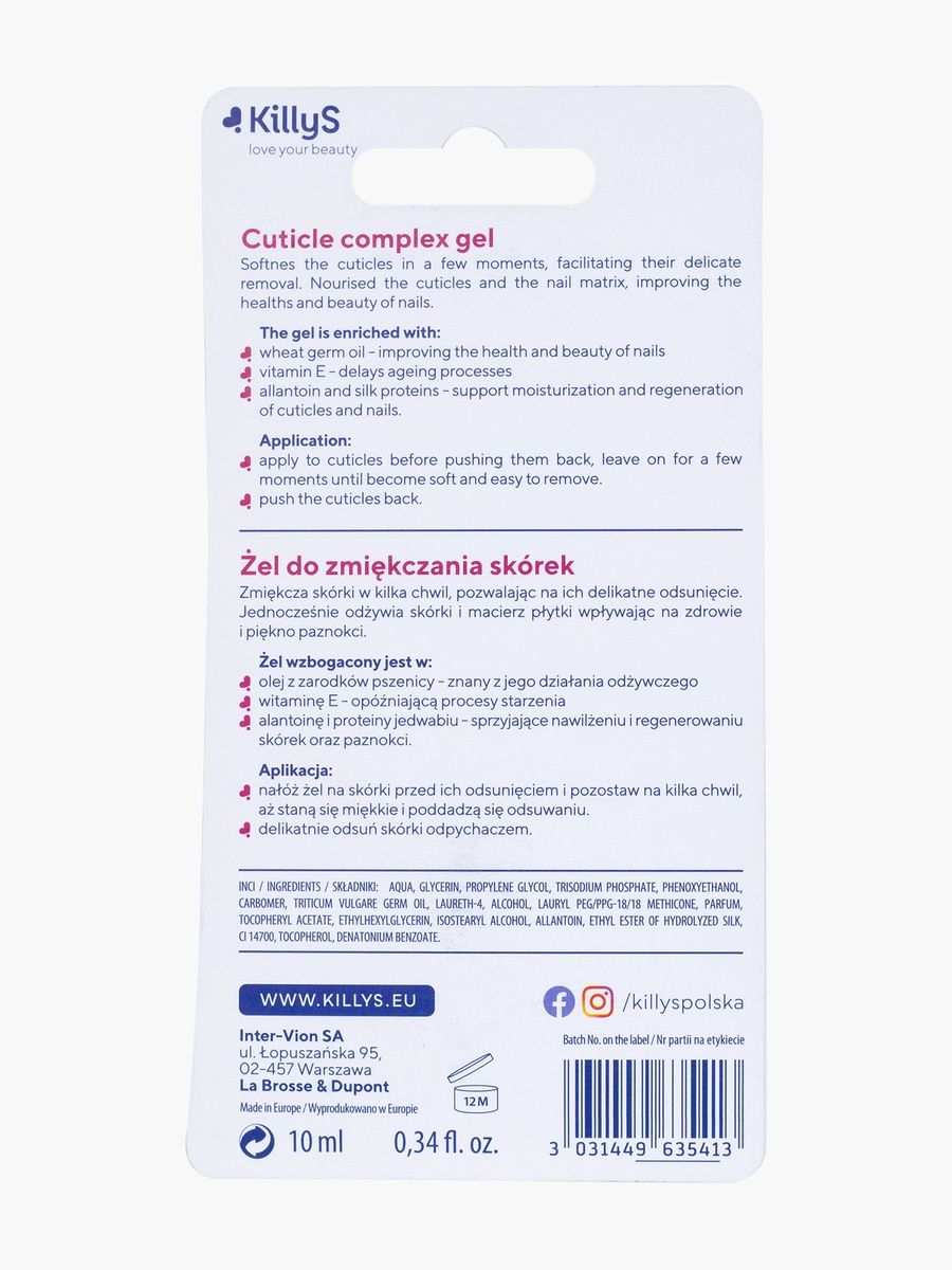 Hydrating Complex Cuticle Gel - 10 ml