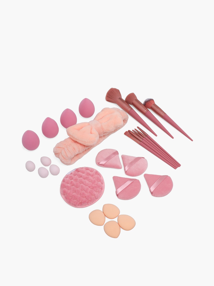 Assorted 32-Piece Beauty Accessory and Bag Set
