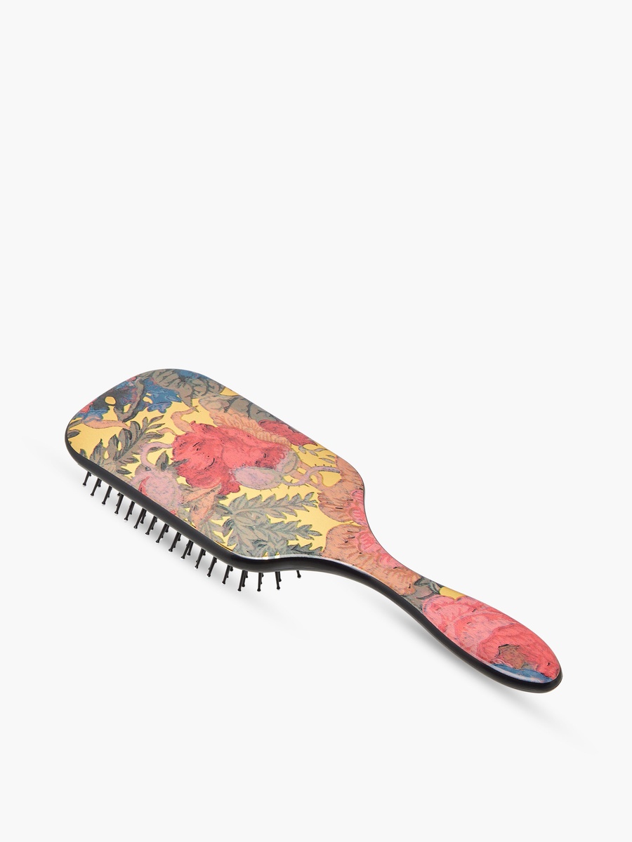 Floral Print Paddle Hair Brush