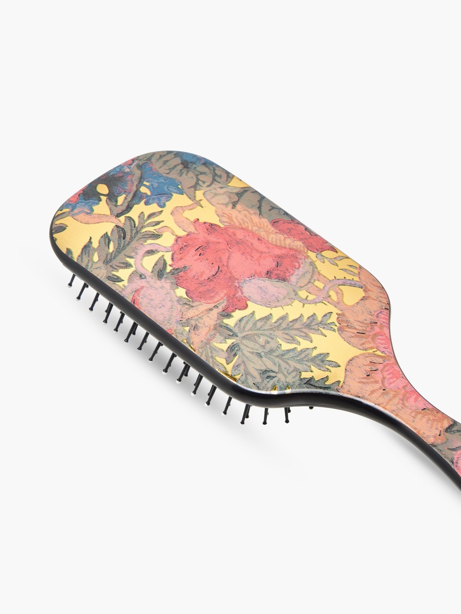 Floral Print Paddle Hair Brush