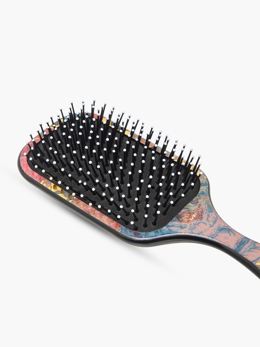 Floral Print Paddle Hair Brush