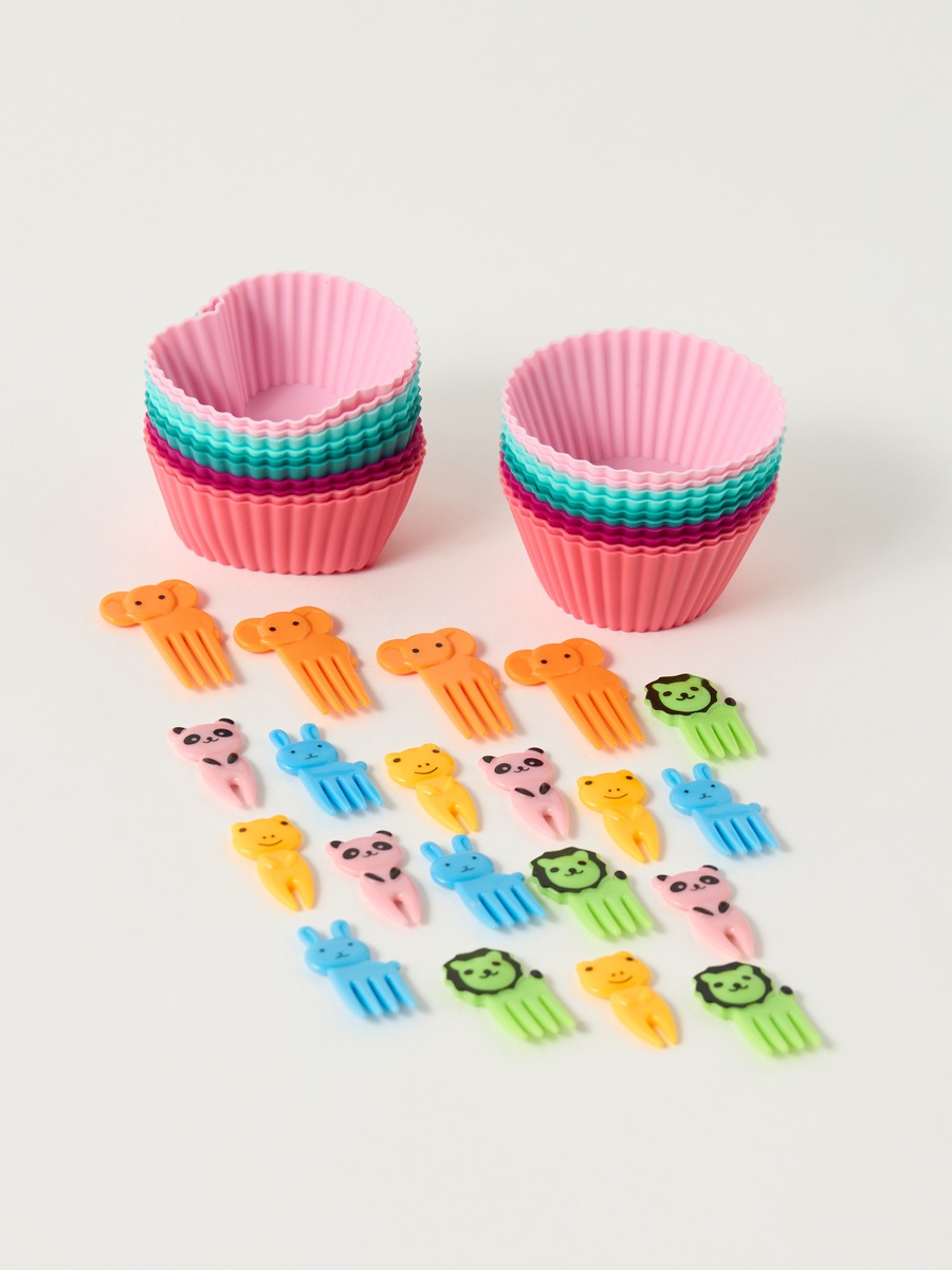 40-Piece Silicone Cup and Pick Set