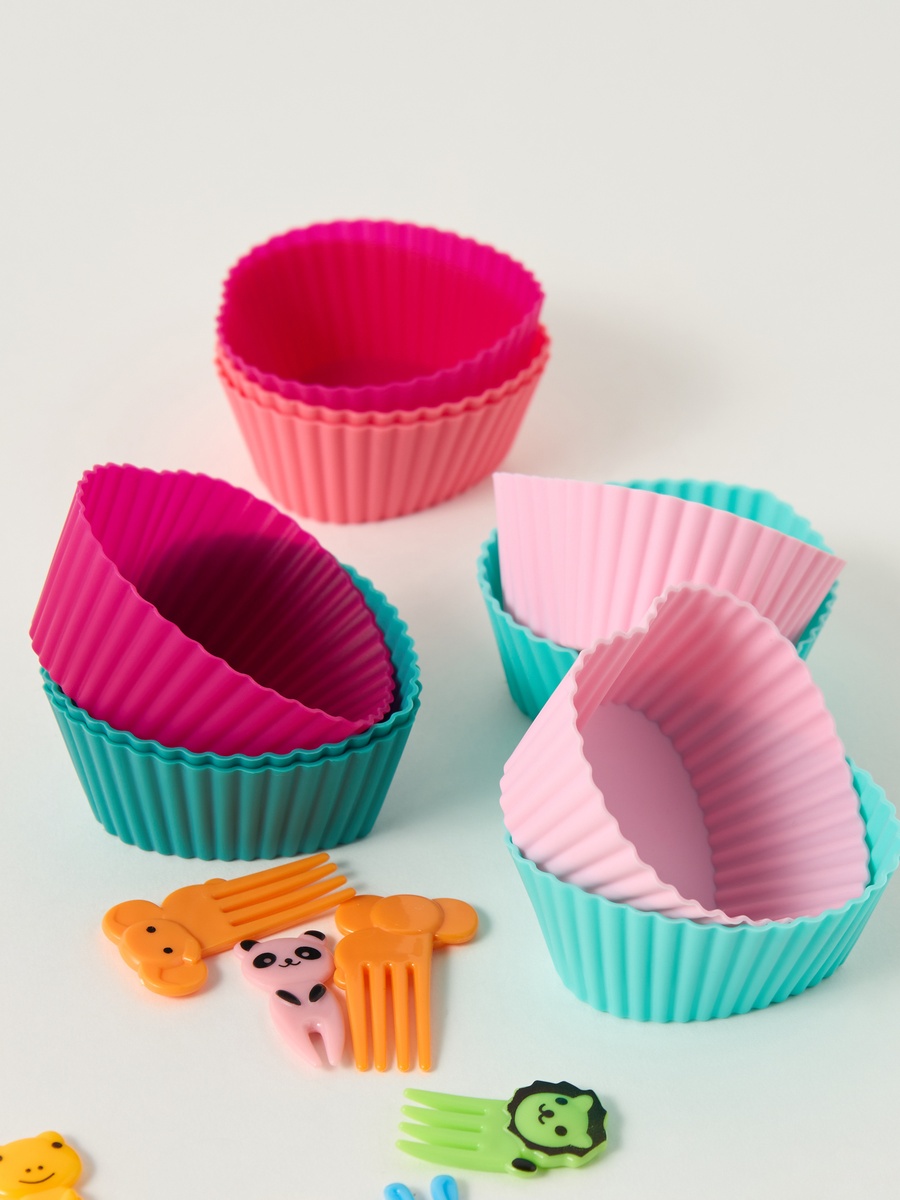 40-Piece Silicone Cup and Pick Set