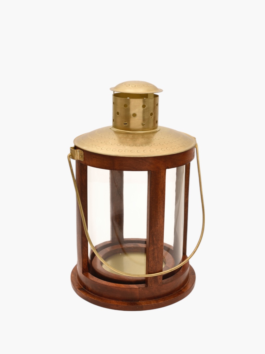 Wooden Lantern - 39 cm