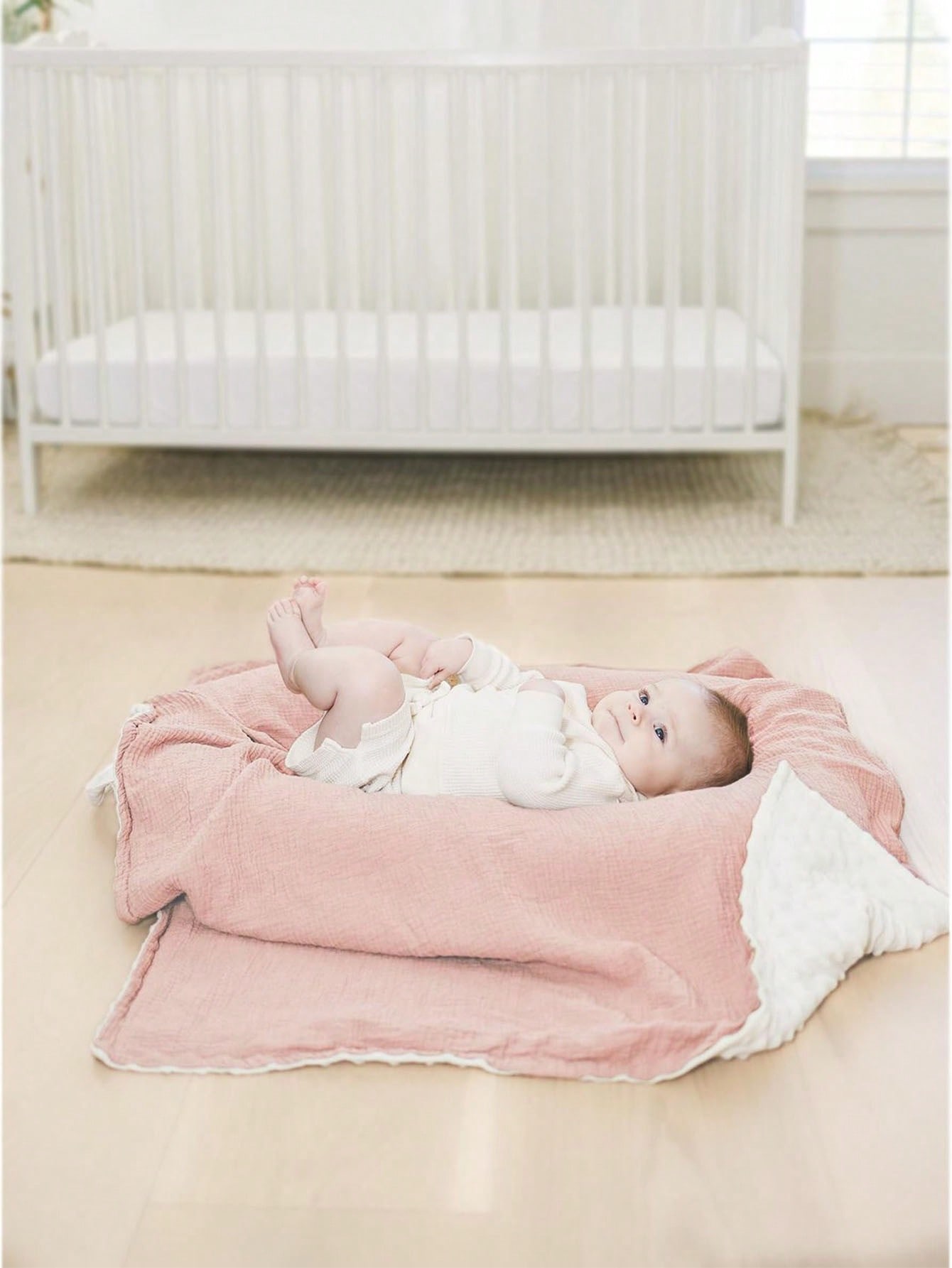 Light Pink Texture Baby Blanket
